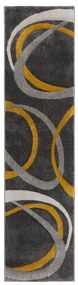 Okkersárga-szürke futószőnyeg 60x230 cm Elude Orb – Flair Rugs
