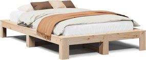 vidaXL tömör fenyőfa ágy matrac nélkül 120 x 190 cm