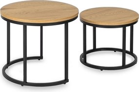 Dohányzóasztal szett arany tölgy színben DELIA