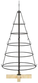 Karácsonyi kúp fa állvánnyal Fekete 90 cm Acél