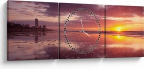 Kép - Strand naplementében (órával) (90x30 cm)