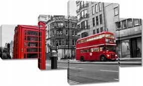 Vászonkép 130x80 London Fülke Busz