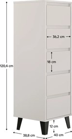 Komód, cashmere, BOGAN NEW 5S40