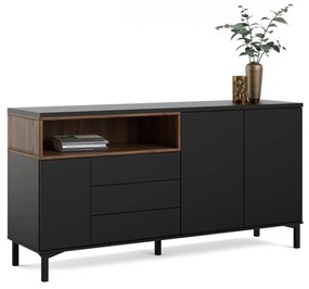 Atrei II komód, fekete / dió