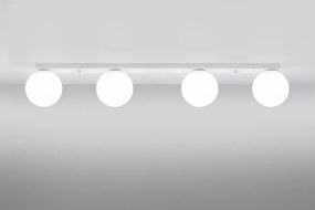 Fehér mennyezeti lámpa üveg búrával ø 12 cm Umerta – Sollux