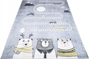 Gyerek Szőnyeg Színes 160x230 Utcák Maci Út