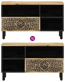 tömör mangófa TV-szekrény 80 x 33 x 46 cm