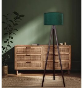 Brilagi - Állólámpa VELVET 1xE27/60W/230V wenge/zöld