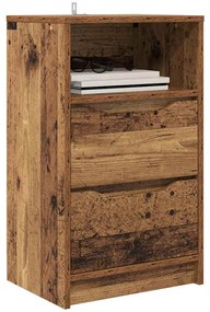 vidaXL Éjjeliszekrények fiókkal 2 pcs Öreg fa 40 x 30 x 467 cm Faanyag