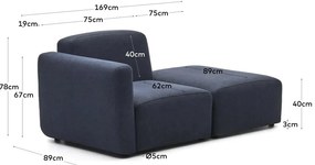 Sötétkék heverő Neom – Kave Home