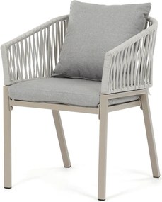 Kerti szék, fém, polyrattan, bézs, AZC-S1430 CRM
