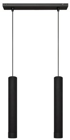 Helam LED Csillár zsinóron TUBA 2xGU10/4,8W/230V fekete W-L 1111/2 BK