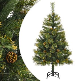 csuklópántos műkarácsonyfa tobozzal 120 cm