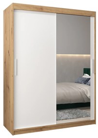 Ruhásszekrény 150 cm Toki 2 (artisan tölgy + matt fehér). 1064993
