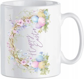 Kerámia bögre Húsvéti koszorú húsvéti tojásokkal Happy Easter 30 ml