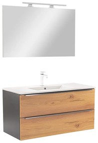 Vario Trim 100 komplett fürdőszoba bútor antracit-tölgy
