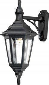 Kültéri kerti fali lámpa klasszikus fekete alsó 46 cm Elstead
