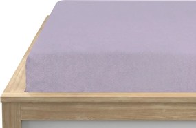 MOLTON fleece gumis lepedő világoslila 180 x 200 cm