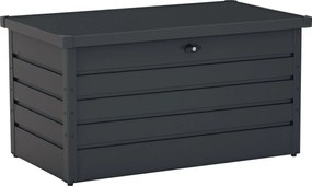 Outsunny Kültéri Tároló Fiók 311L Acél Tároló Trunk Kulccsal és Pneumatikus Pistonokkal Kerthez, Teraszhoz, Pádhoz 120x62x62 cm Sötét Szürke | Aosom