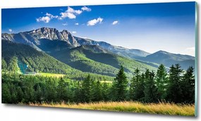 Fotó kép edzett üveg Hajnal a hegyekben 100x70