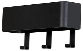 Fekete fém fali fogas polccal 27 cm Dax Play – Spinder Design