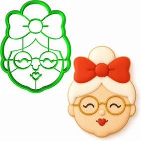 Karácsonyi Forma Nagymama Napja Télapó Nagymama 9cm