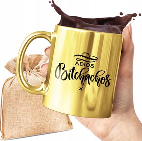 Arany Bögre Adios Nyomattal Vicces Nyomat Ajándékba 330 ML