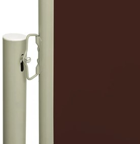 barna behúzható oldalsó terasznapellenző 200 x 600 cm