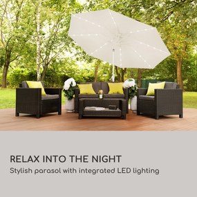 Blumfeldt Calais, Napernyő, LED, alumínium váz, poliészter huzat, UV védelem 50