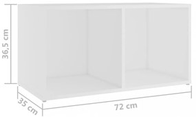 4 db fehér szerelt fa TV-szekrény 72 x 35 x 36,5 cm