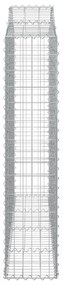 4 db íves horganyzott vas gabion kosár 200x30x140/160 cm