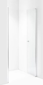 Stuxi Roma 80 cm széles kétszárnyú nyíló zuhanyajtó, 6 mm vízlepergető üveggel, króm profillal, 195 cm magas