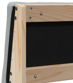 Kárpitozott fejtámla Világosszürke 140 cm Tömör fenyőfa