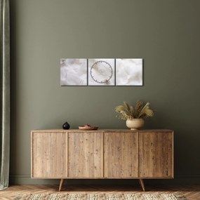 Kép - Fehér tollak (órával) (90x30 cm)
