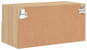 sonoma tölgy színű szerelt fa fali TV-szekrény 60 x 30 x 30 cm