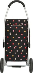 Színes pöttyös prémium bevásárlókocsi kerekeken „Aluman”