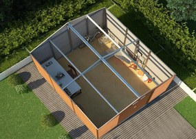 G21 GAH 1300 kerti tároló 340 x 382 cm, barna