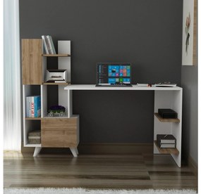 PC asztal Allisa (fehér + dió). 1088555