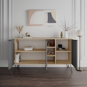 Konzolasztal Clara Console - Oak, Antracit