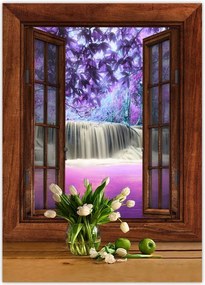 Poszterek 50x70 Lila vízesés