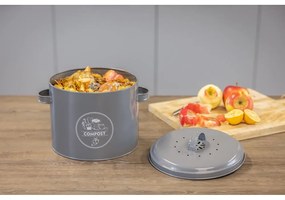 Szürke komposztálható hulladék gyűjtő 6,3 l Secret Du Potager – Esschert Design