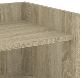 sonoma tölgy színű szerelt fa tálalószekrény 73,5 x 35 x 75 cm