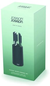 Rozsdamentes acél kés készlet forgó állvánnyal, 5 db-os Elevate – Joseph Joseph