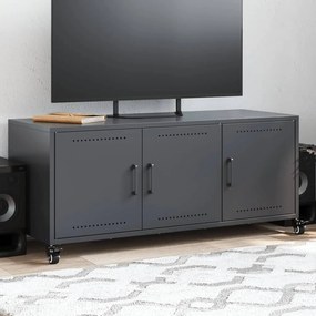 antracitszürke acél TV-szekrény 100,5 x 39 x 43,5 cm