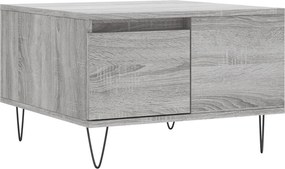vidaXL szürke sonoma színű szerelt fa dohányzóasztal 55 x 55 x 36,5 cm