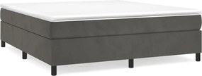 vidaXL sötétszürke bársony rugós ágy matraccal 200x200 cm