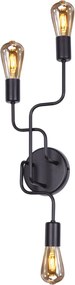 KAJA K-3896 SKADI Fekete Színű Fali Lámpa 3xE27 15W IP20