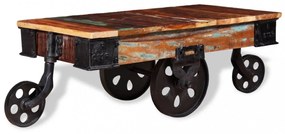 vidaXL újrahasznosított fa dohányzóasztal 90 x 45 x 35 cm