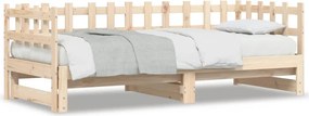 vidaXL tömör fenyőfa kihúzható kanapéágy 2x(80x200) cm