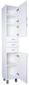 Viva STYLE fürdőszobai ÁLLÓSZEKRÉNY 192 magas POLCOS - JOBBOS - 35 x 28 x 192 cm